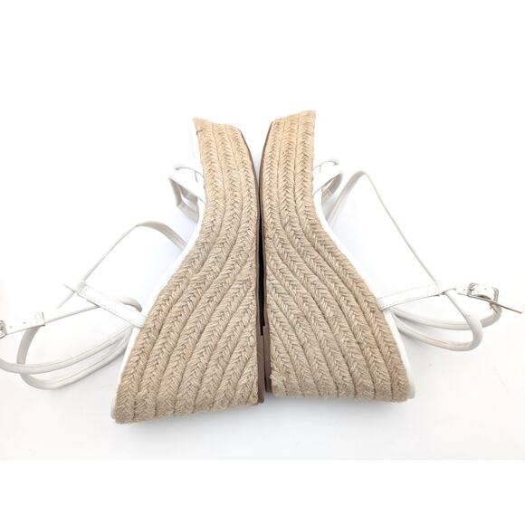 BP. Cohan Espadrille Platform Wedge Sandal Women's White Size US11 EU42 - Picture 11 of 11